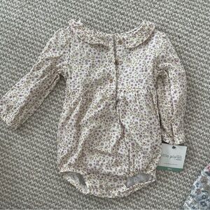 Floral Long Sleeve Baby Romper